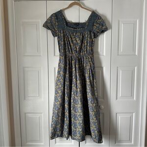 NWOT Toad&Co Floral Blue and Yellow Women's Dress